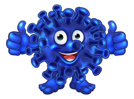 A cartoon monster, alien, virus or good friendly bacteria characterのイラスト素材