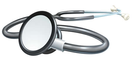 A close up illustration of a doctors medical stethoscopeのイラスト素材