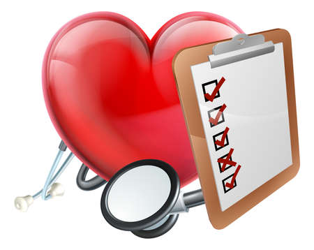 Heart Stethoscope Clipboard Medical Conceptのイラスト素材