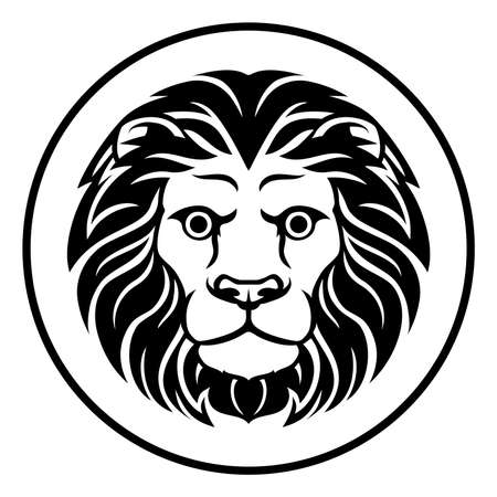 Leo Lion Astrology Horoscope Zodiac Signのイラスト素材