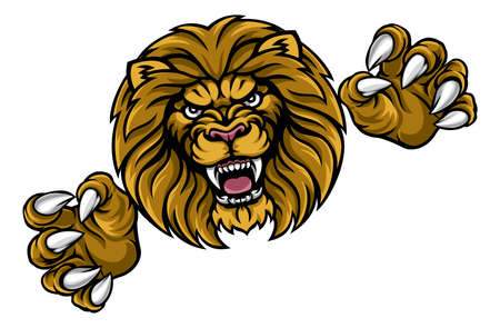 Lion Animal Sports Mascotのイラスト素材