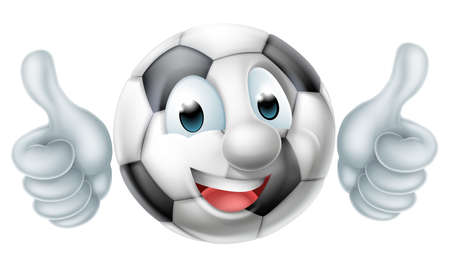 Cartoon Football Ball Characterのイラスト素材