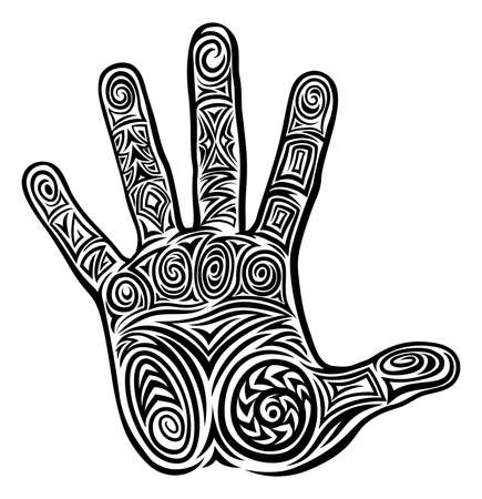 Abstract hand concept pattern.のイラスト素材