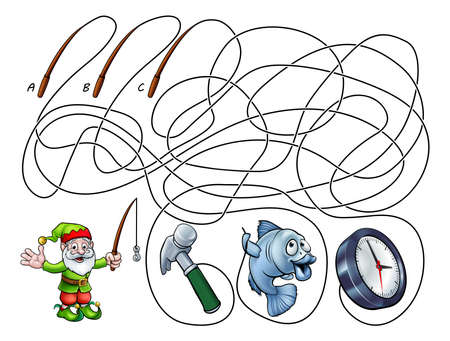 Kids maze line game icon.のイラスト素材