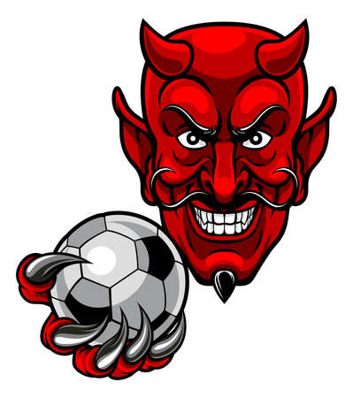 Devil Soccer Football Mascotのイラスト素材