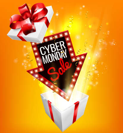 Cyber Monday Sale Exciting Gift Signのイラスト素材