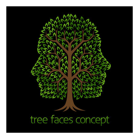 Faces Tree Conceptのイラスト素材