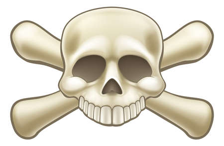 Skull and Crossbones Pirate Cartoonのイラスト素材