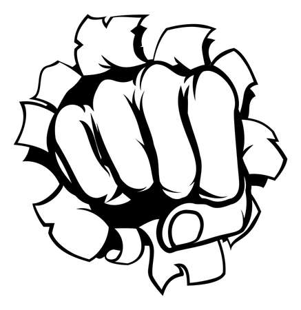 Punching Fistのイラスト素材