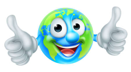 Cartoon World Earth Day Globe Characterの写真素材