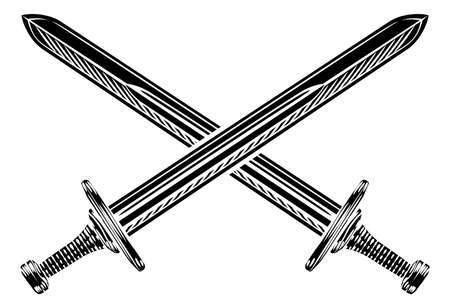 Crossed Swords Illustrationのイラスト素材