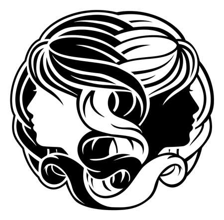 Gemini signsのイラスト素材