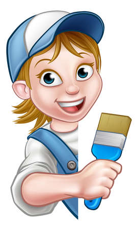 Painter and Decorator Womanの写真素材