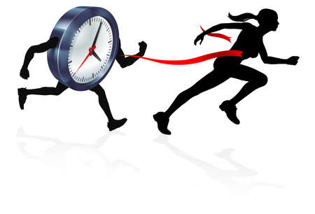 Beating the Clock vector illustration.のイラスト素材