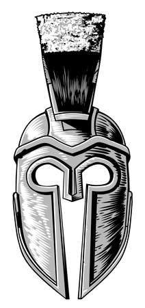 Ancient Greek Spartan Trojan Gladiator Helmetのイラスト素材