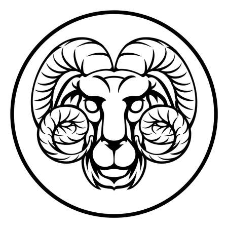 Aries Horoscope Birth Signのイラスト素材
