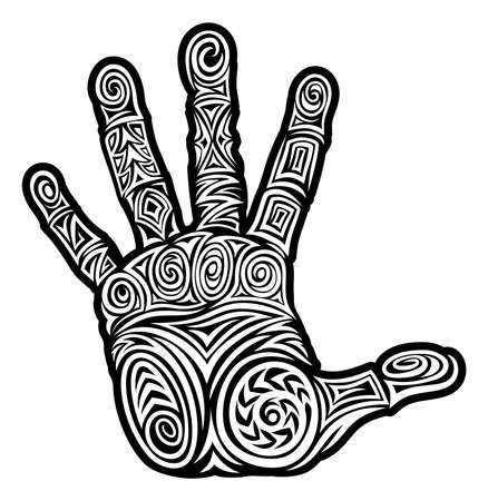 Hand Abstract Pattern Design Conceptのイラスト素材