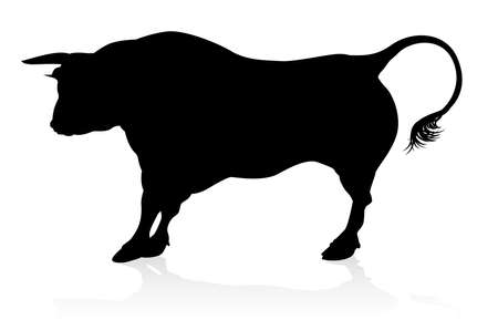 Bull Silhouette Graphicのイラスト素材