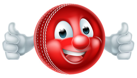 Cricket Ball Cartoon Personのイラスト素材