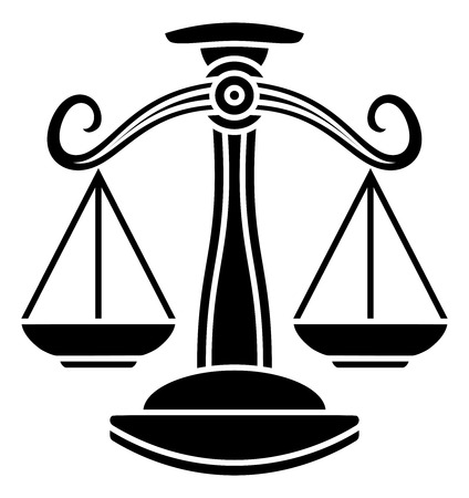 Libra scales horoscope astrology zodiac sign symbolのイラスト素材