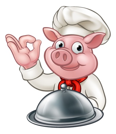 Pig Cartoon Chef Characterのイラスト素材