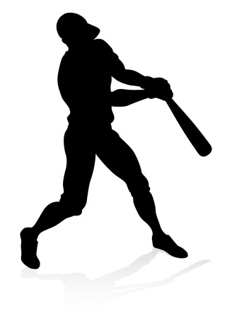 Baseball Player Silhouetteのイラスト素材