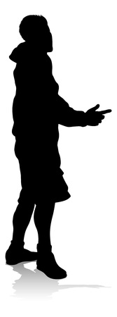 Young Person Silhouetteのイラスト素材