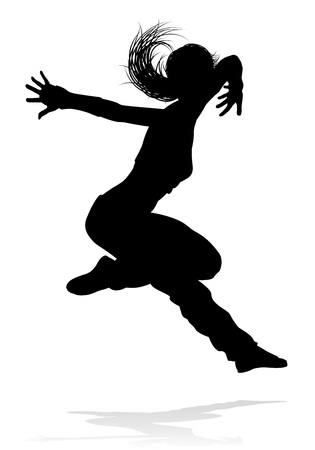 Street Dance Dancer Silhouetteのイラスト素材