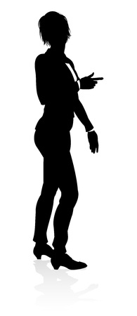 A very high quality business person silhouetteのイラスト素材