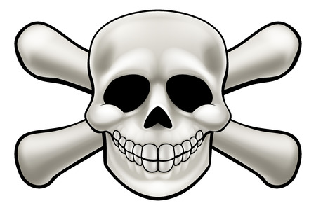 Skull and Crossbones Cartoonのイラスト素材
