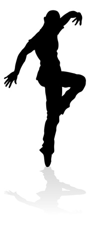 Street Dance Dancer Silhouetteのイラスト素材
