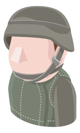 Soldier Avatar People Iconのイラスト素材