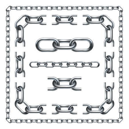 Chain Links Graphic Design Setのイラスト素材