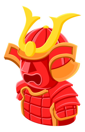 Samurai Player Avatar People Iconのイラスト素材