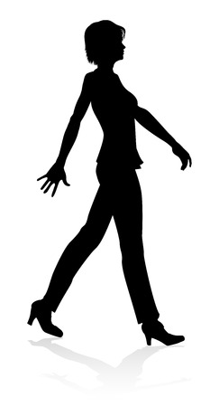 Very high quality business person silhouetteのイラスト素材