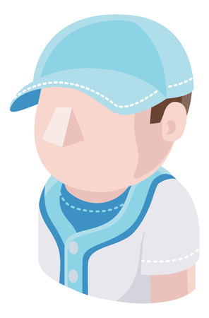 Baseball Man Avatar People Iconのイラスト素材
