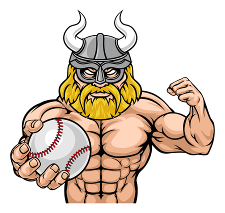 A Viking warrior gladiator baseball sports mascotのイラスト素材