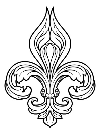 Fleur De Lis Graphic Design Elementのイラスト素材