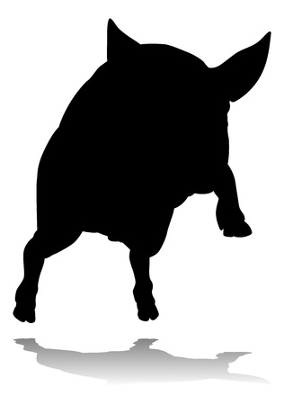 Pig Silhouette Farm Animalのイラスト素材