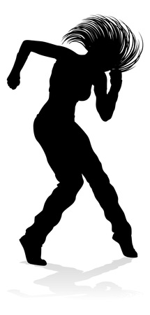 Street Dance Dancer Silhouetteのイラスト素材