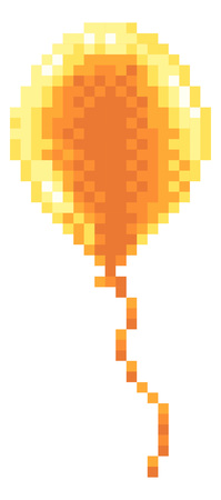 Balloon Icon 8 Bit Arcade Video Game Pixel Artのイラスト素材