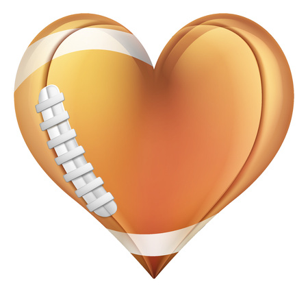 Heart Shape American Football Ballのイラスト素材