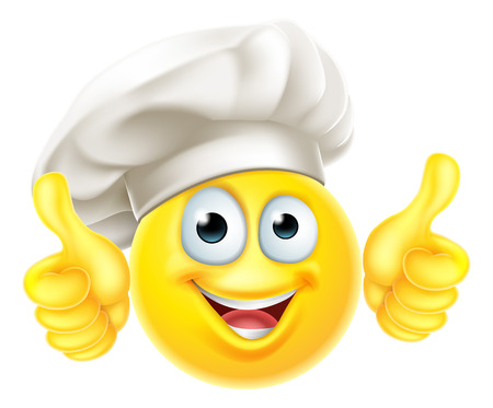 Emoji Chef Cook Cartoon Thumbs Upのイラスト素材