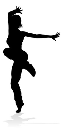 Street Dance Dancer Silhouetteのイラスト素材