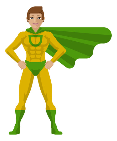 Superhero Man Cartoonのイラスト素材