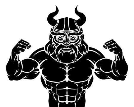 Viking Cartoon Sports Mascotのイラスト素材
