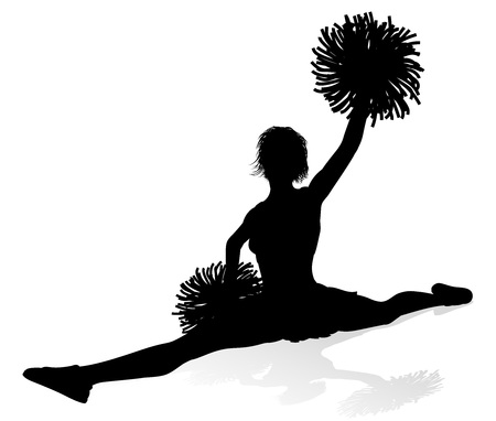 Cheerleader Silhouetteのイラスト素材