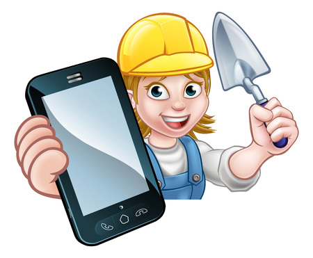 Builder Phone Conceptのイラスト素材