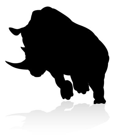 Rhino Animal Silhouetteのイラスト素材