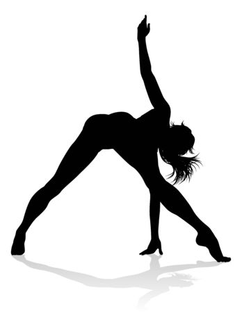 Women Dancer Silhouetteのイラスト素材